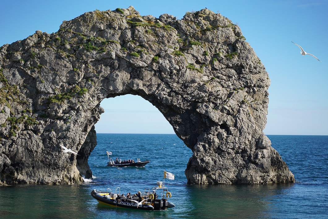 Durdle Door has visitors